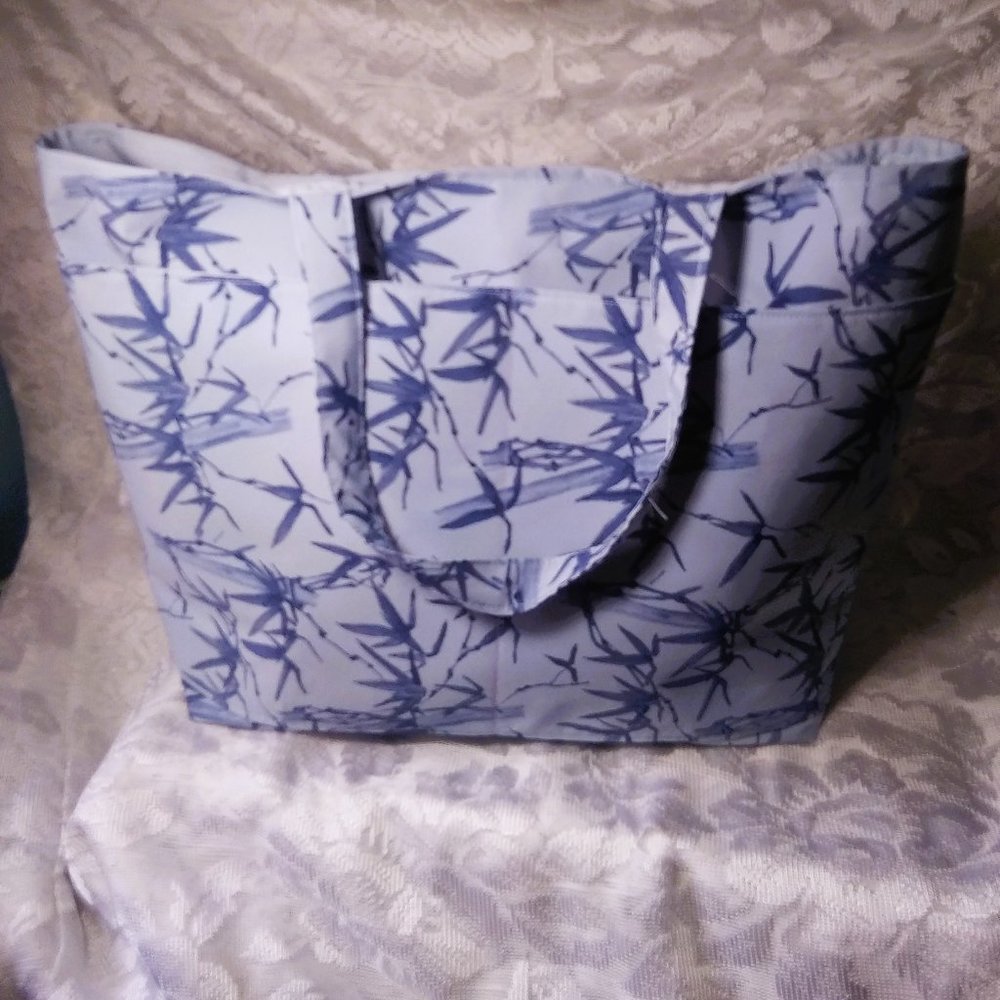 Large handmade fully lined tote bag